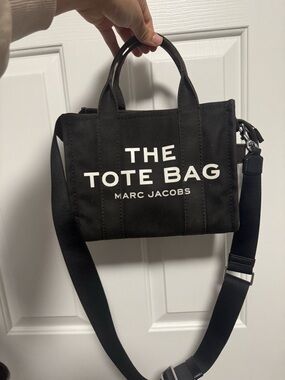 Marc Jacobs The Tote Bag Small Black Canvas Crossbody Tote